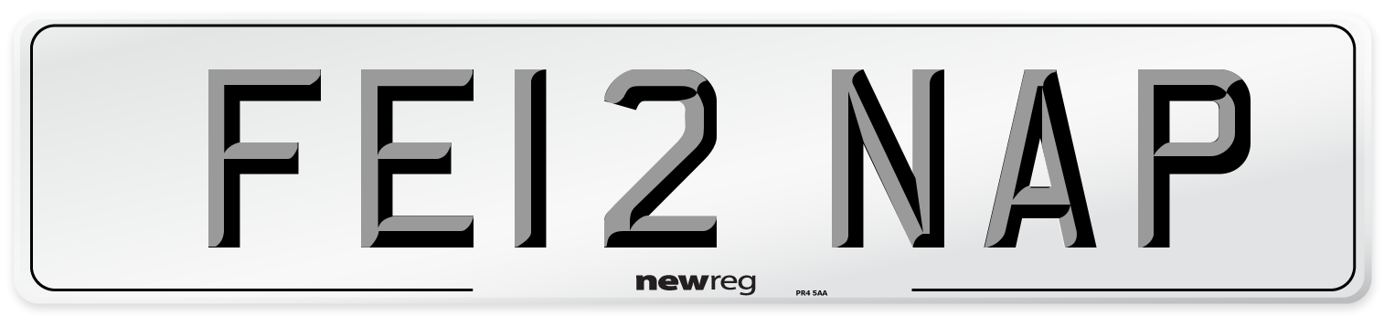 FE12 NAP Number Plate from New Reg
